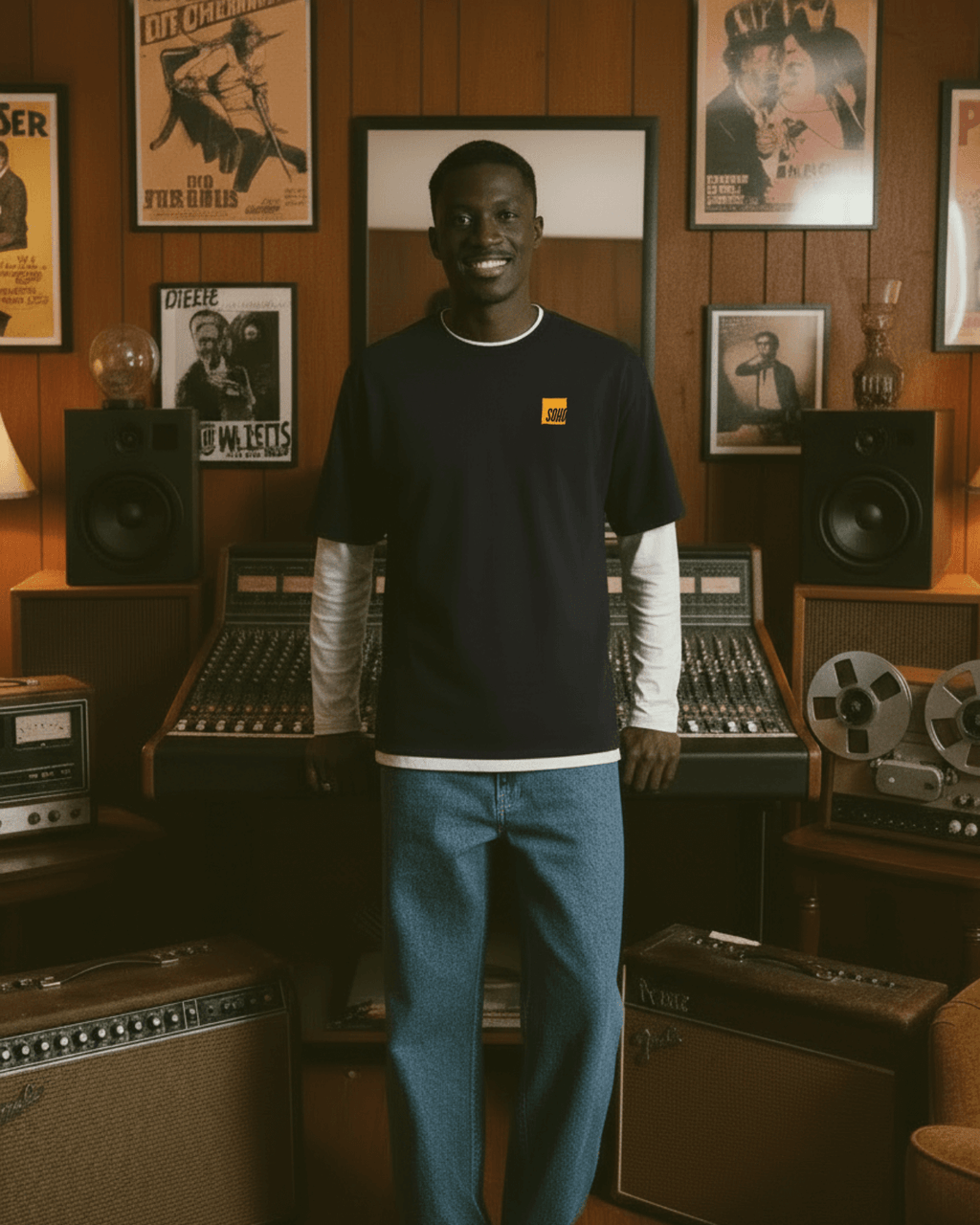 Soho Live Studios Heavyweight T Shirt, Studio Black Edition