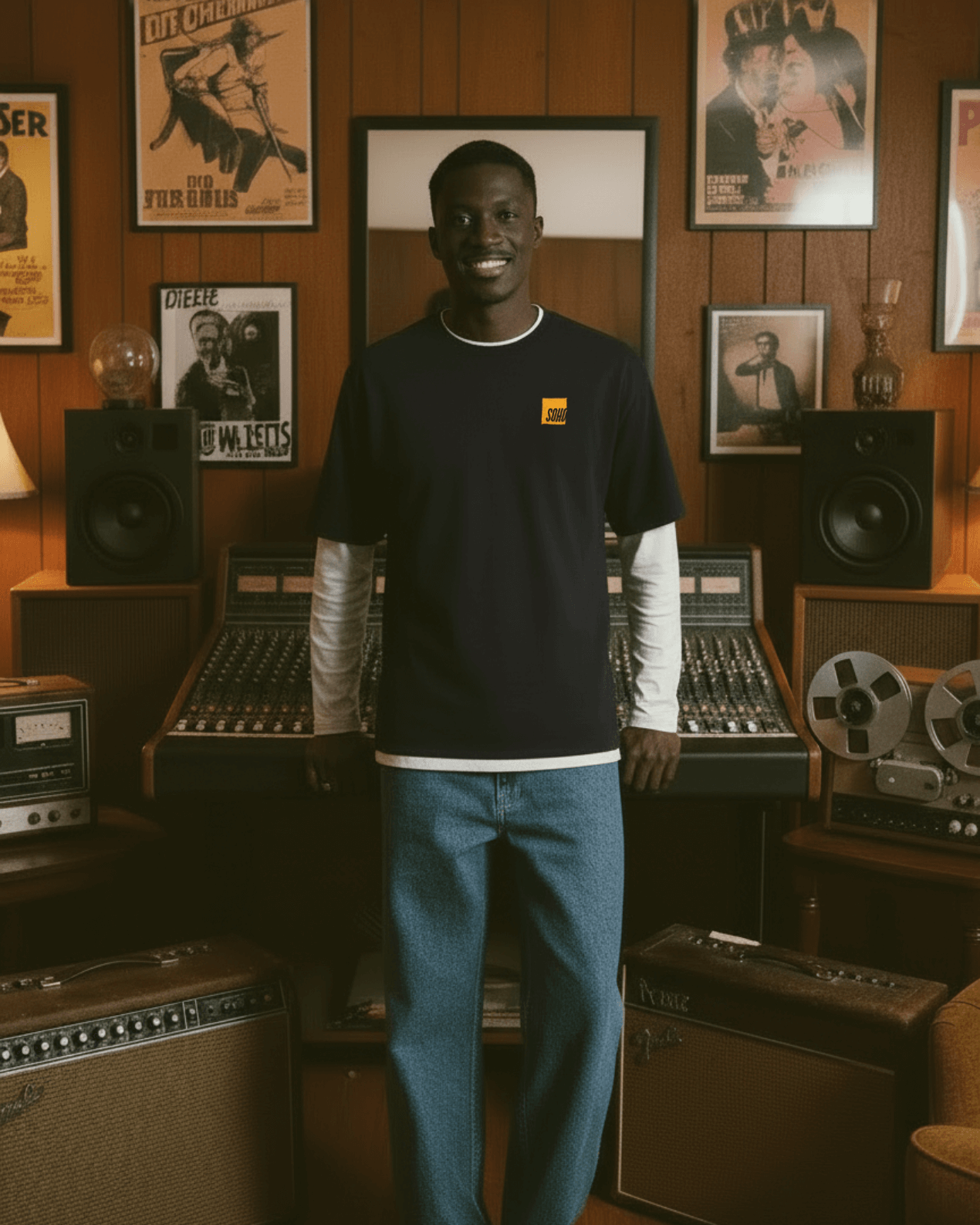 Soho Live Studios Heavyweight T Shirt, Studio Black Edition