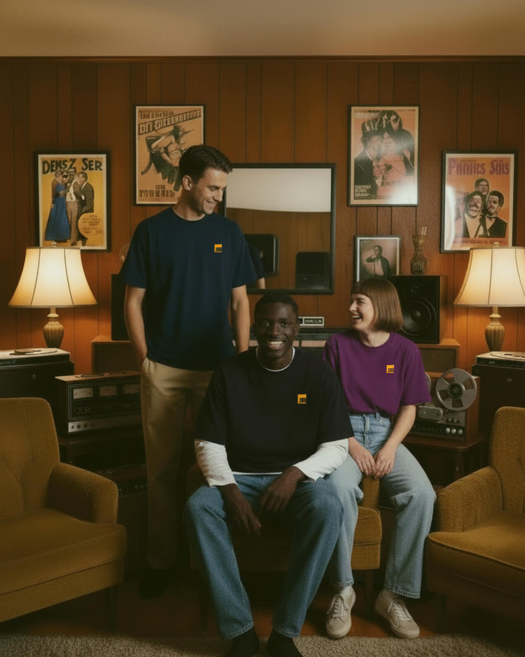 Soho Live Studios Heavyweight T Shirt, Navy Edition