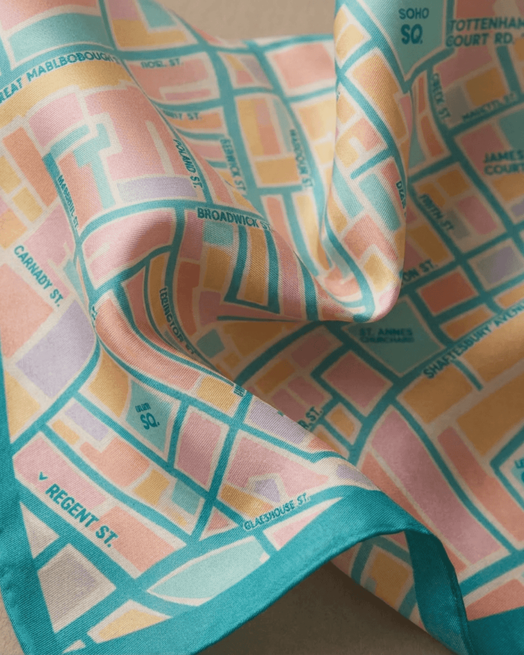 Soho Map Oversized Square Scarf