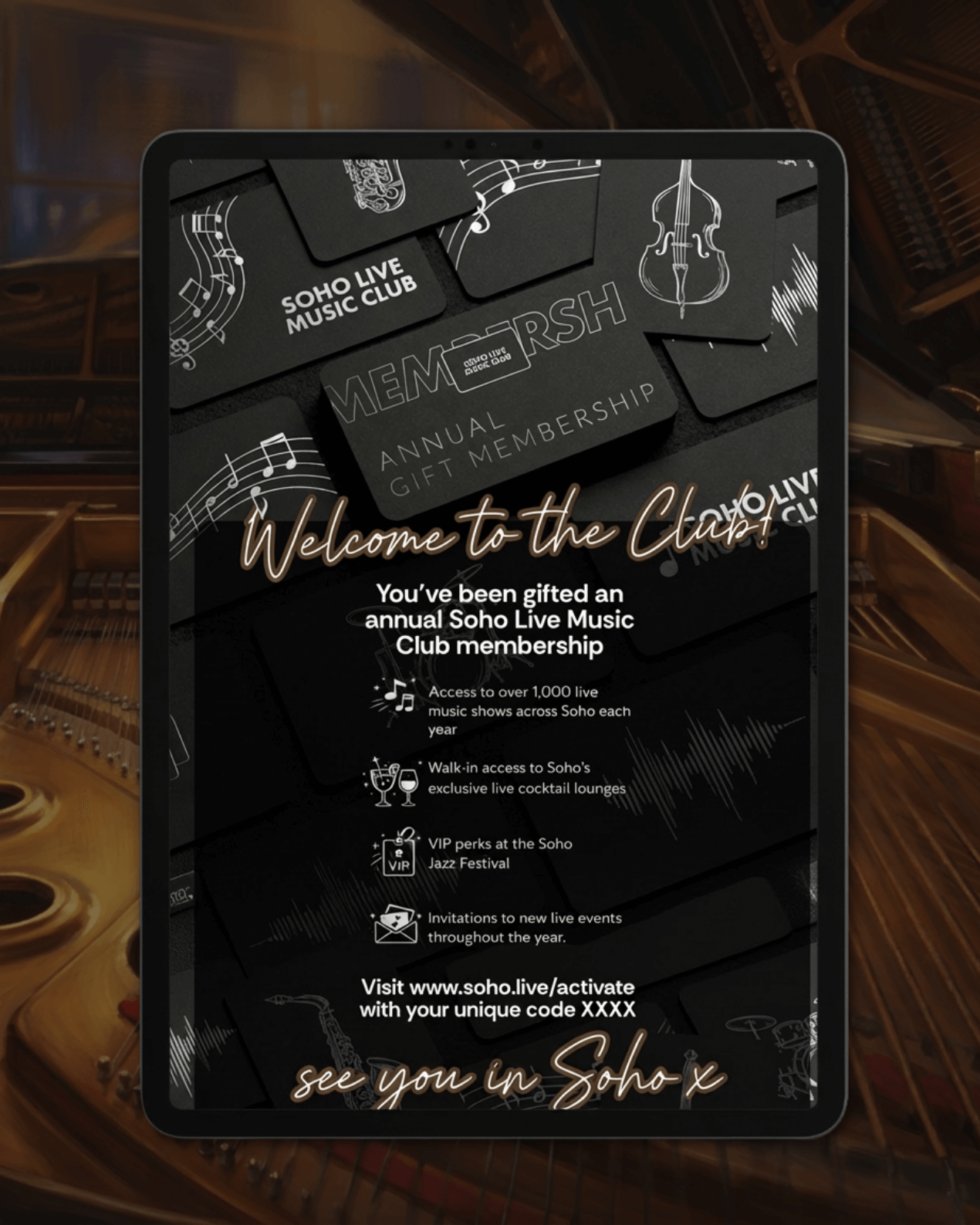 Soho Live Music Club Gift Membership, Digital