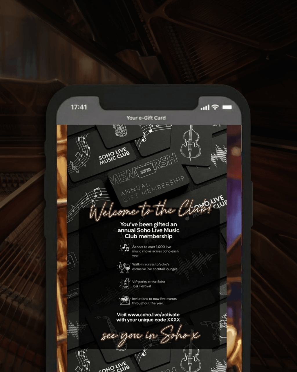 Soho Live Music Club Gift Membership, Digital