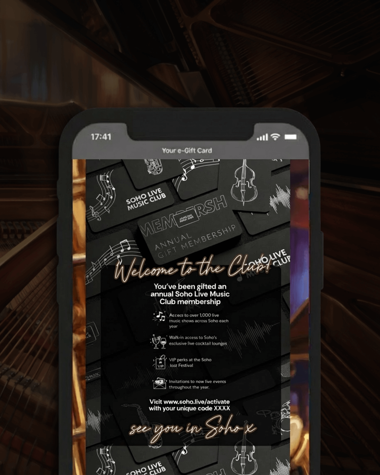 Soho Live Music Club Gift Membership, Digital